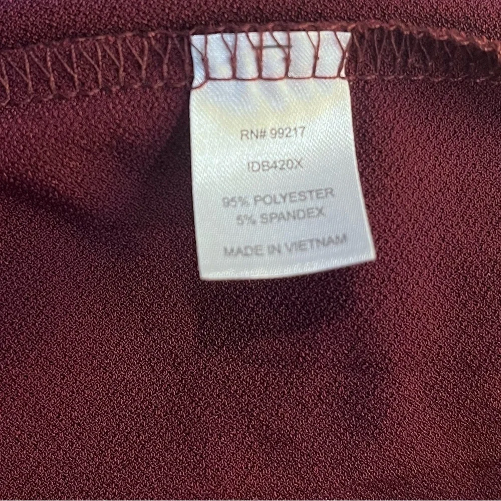 CURVE Maroon Stretch Jersey Wrap Gown - Picture 4 of 4